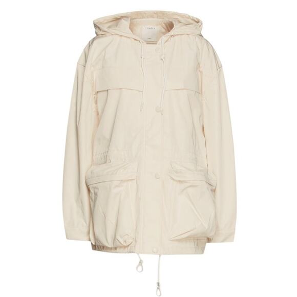 Sandro Off White Windbreaker Rain Jacket | Size 8 - Picture 1 of 11